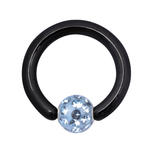 Klemmkugelring With Multi Jewelled Ball