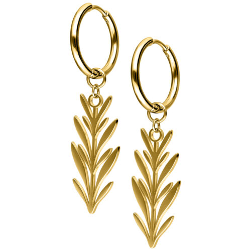 Lovely Branch Hoops Pair