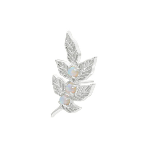 Push Fit Opal Leaf Branch Attachment - Or blanc